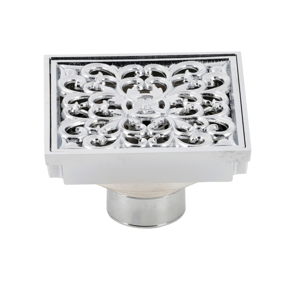 Bathroom Shower Drains With Flange & Hair Trap - Polished Chrome 663370832130