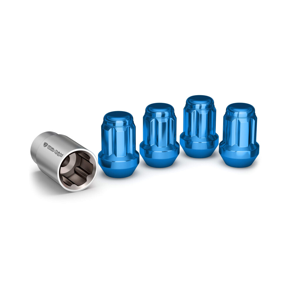 White Knight 40700SBLT Blue Wheel Lock  4 Pack  12mm x 150 Thread