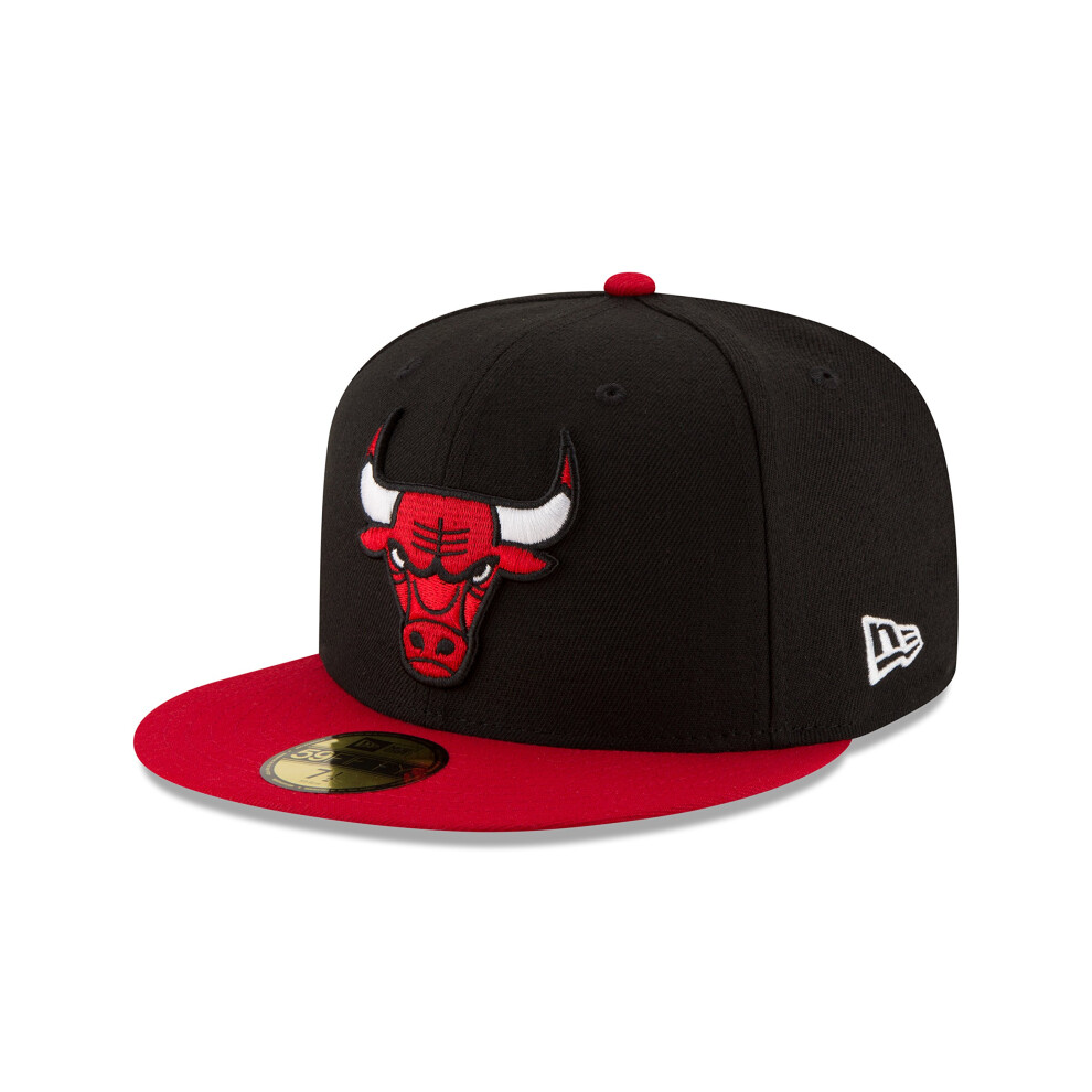 NBA Chicago Bulls Men's 2-Tone 59FIFTY Fitted Cap   Black   7 3/8