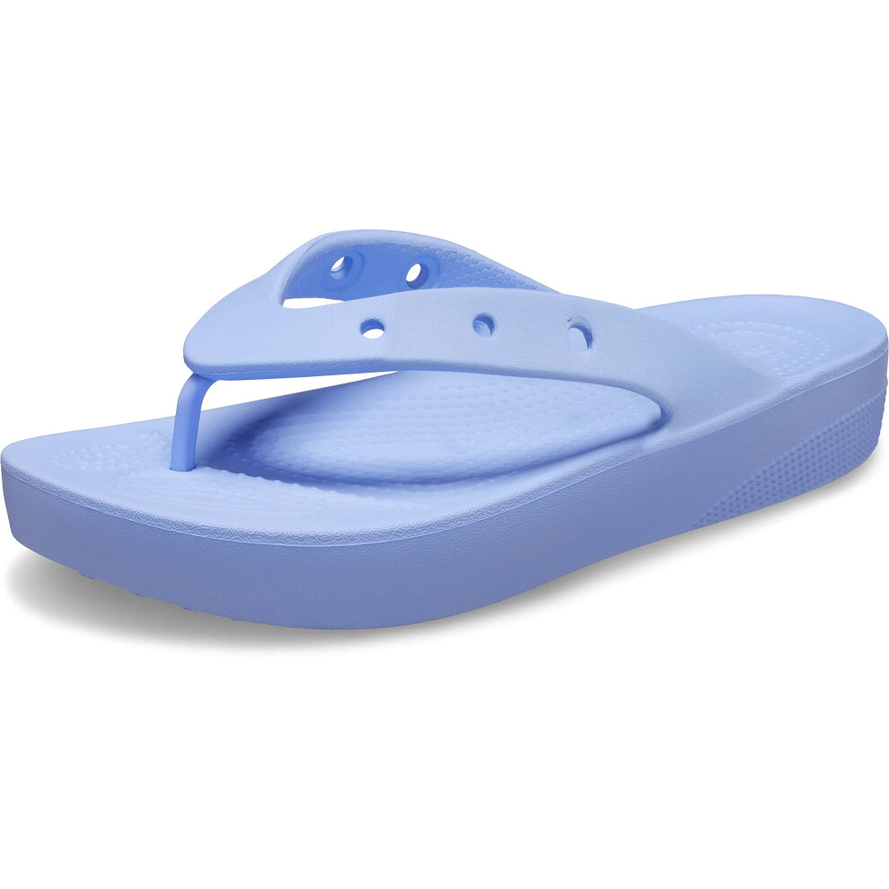 Crocs Women's Classic Flip Flops | Platform Shoes  Moon Jelly  11