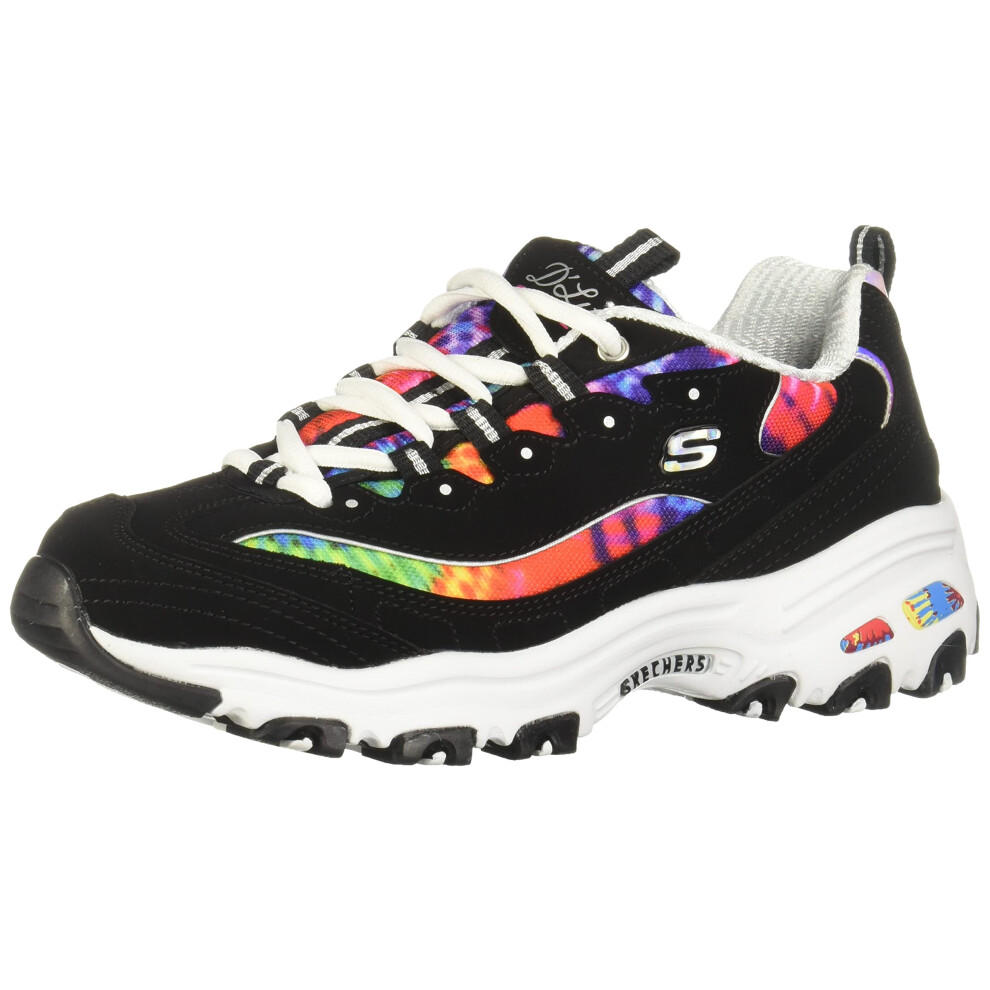 Skechers womens Dlites - Summer Fiesta Sneaker  Black Multi  6 US