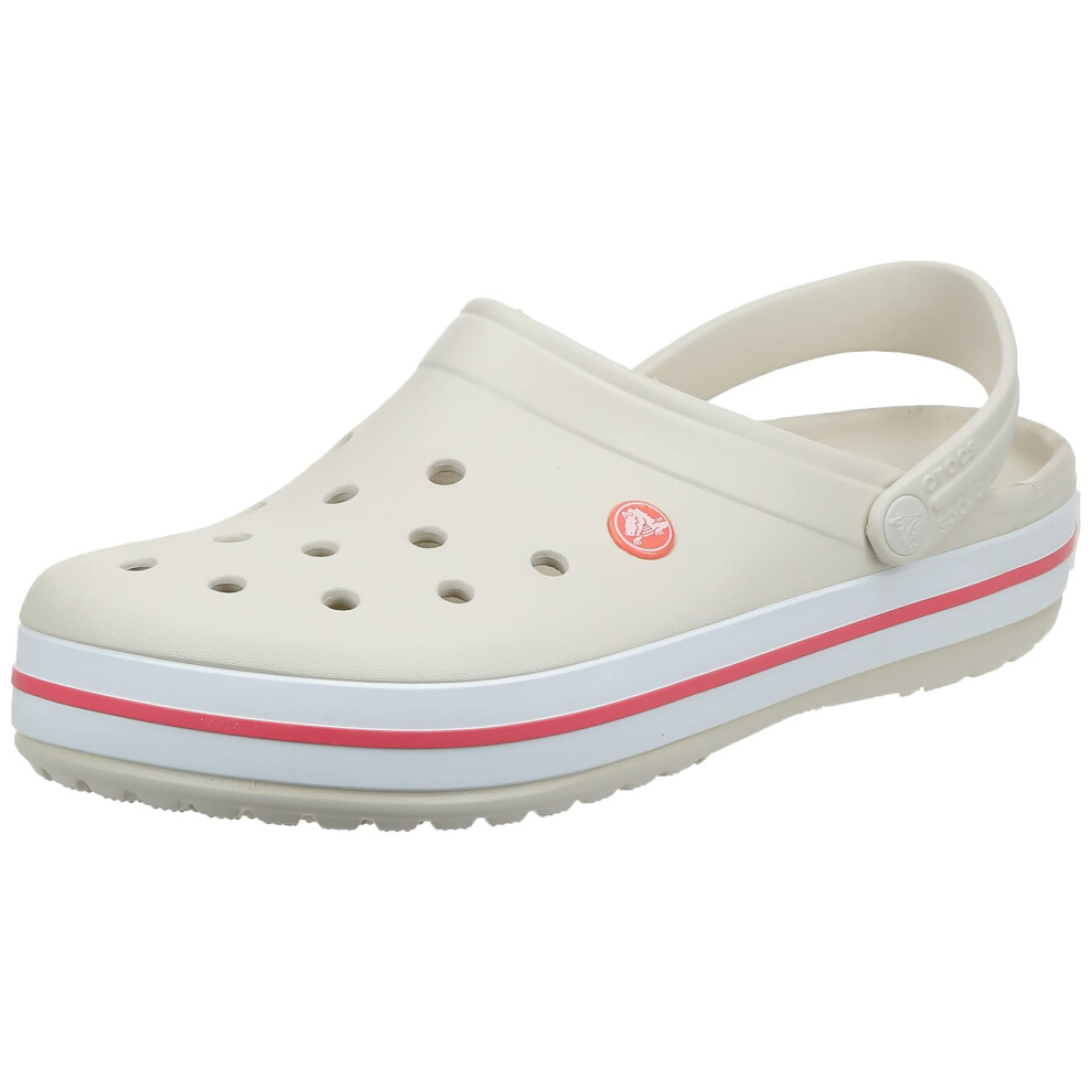 Crocs Unisex Men's and Women's Crocband Clog  Stucco/Melon  10 US