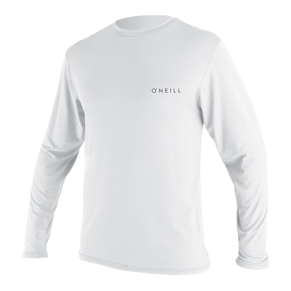 O'Neill Men's Basic Skins UPF 50+ Long Sleeve Sun Shirt  White  S