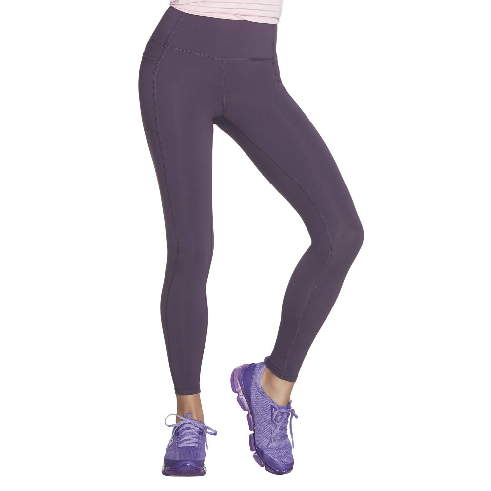 Skechers Women's GO Walk High Waisted Legging  Dark Purple  Small