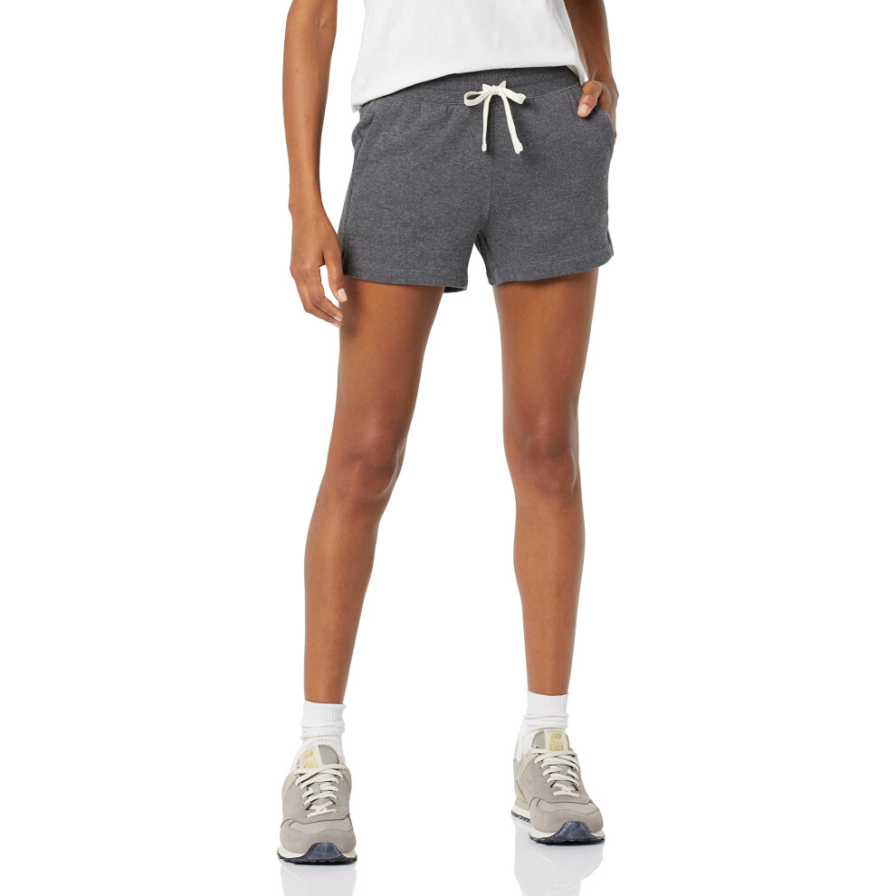 Amazon Essentials Womens Fleece Short  charcoal Heather  XX-Large