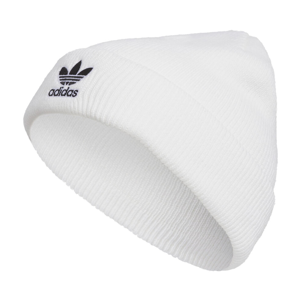 adidas Originals Women's Trefoil Beanie. White/Black 23. One Size