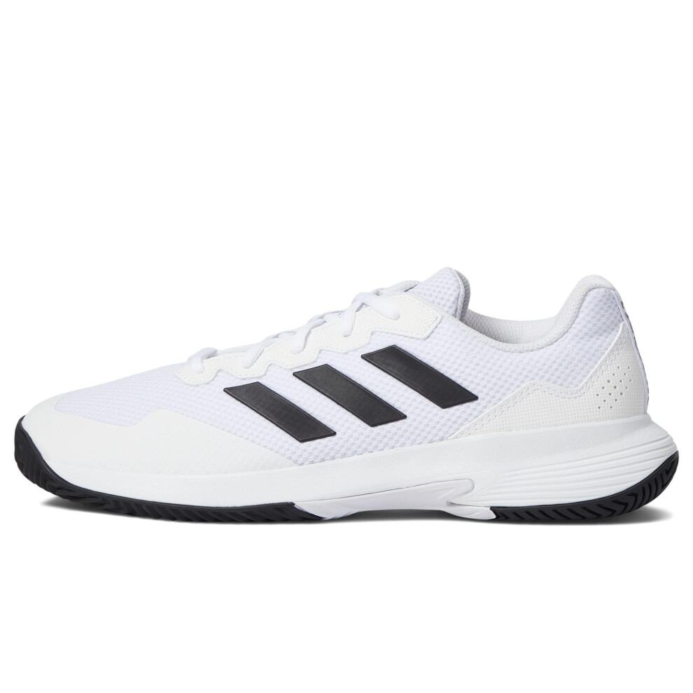 adidas Men's GameCourt 2 Tennis Shoe  White/Core Black/White  9.5