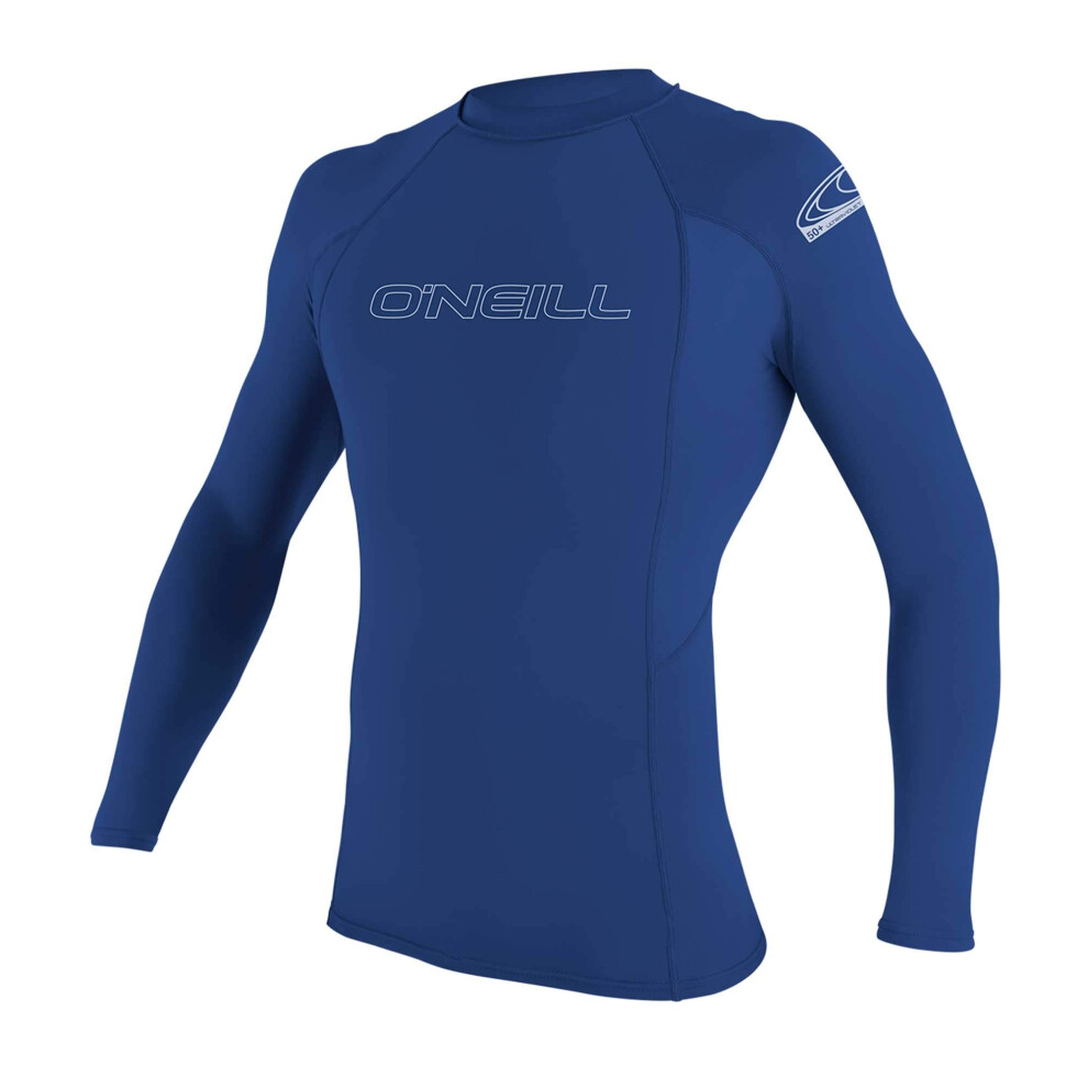 O'Neill Wetsuits Men's Basic Skins 50+ L/S Rash Guard  Pacific  L