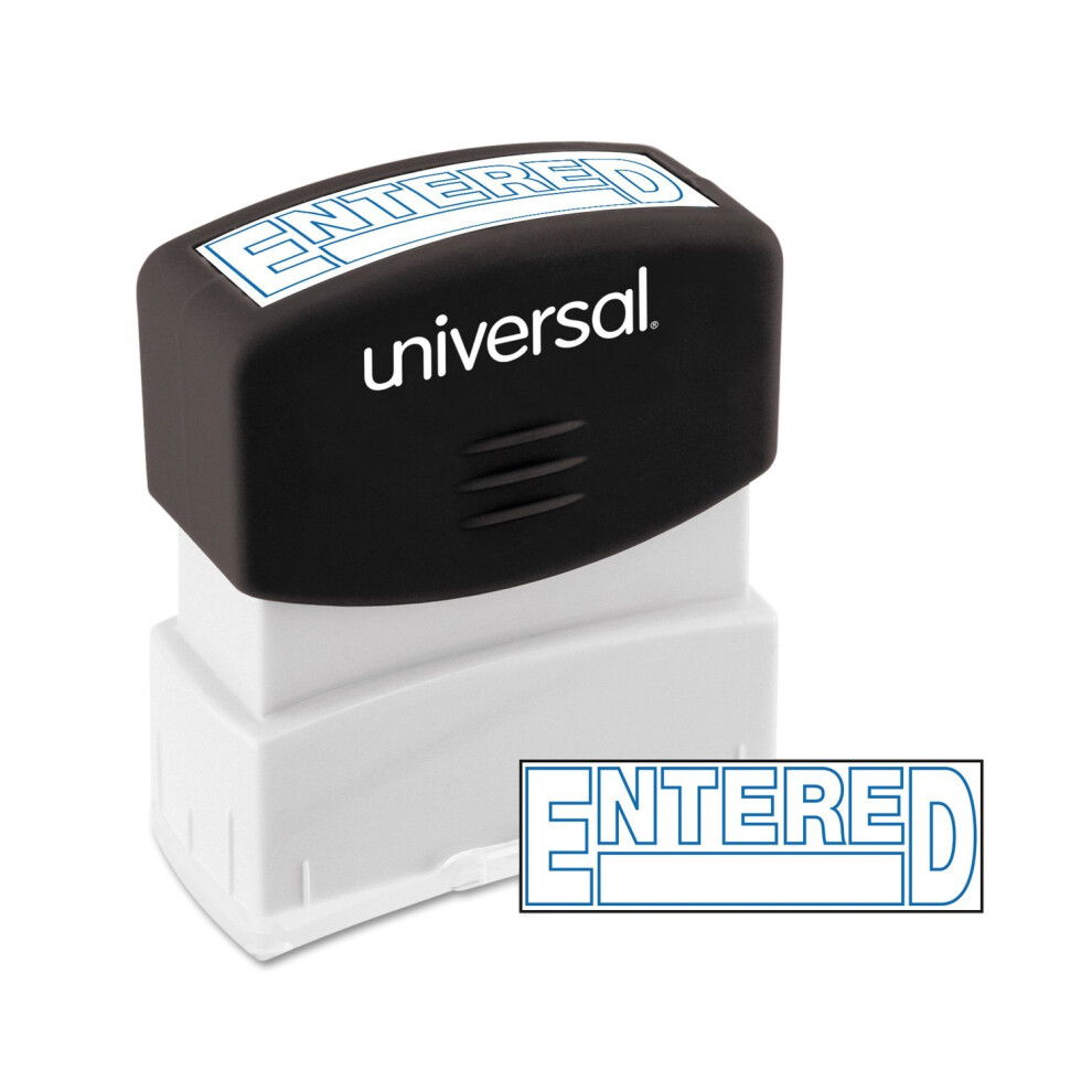 Universal 10052 Message Stamp  ENTERED  Pre-Inked One-Color  Blue