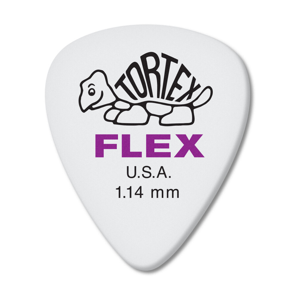 JIM DUNLOP Tortex Flex Standard 114mm Purple guitar Pick  12 Pack