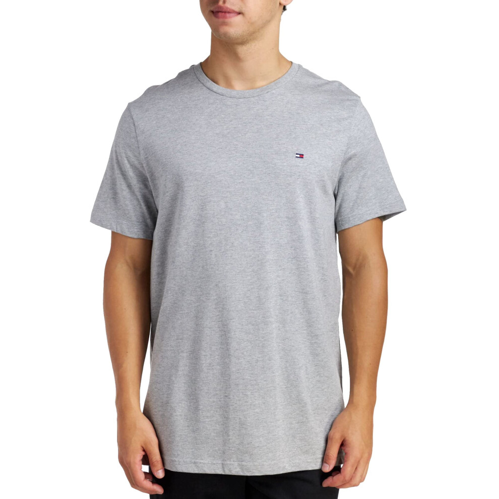 Tommy Hilfiger Men's Flag Crew Neck Tee  Sport Grey Heather  XXXL