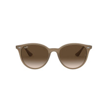 Ray-Ban RB4305 Round Sunglasses Opal Beige/Brown Gradient 53 mm