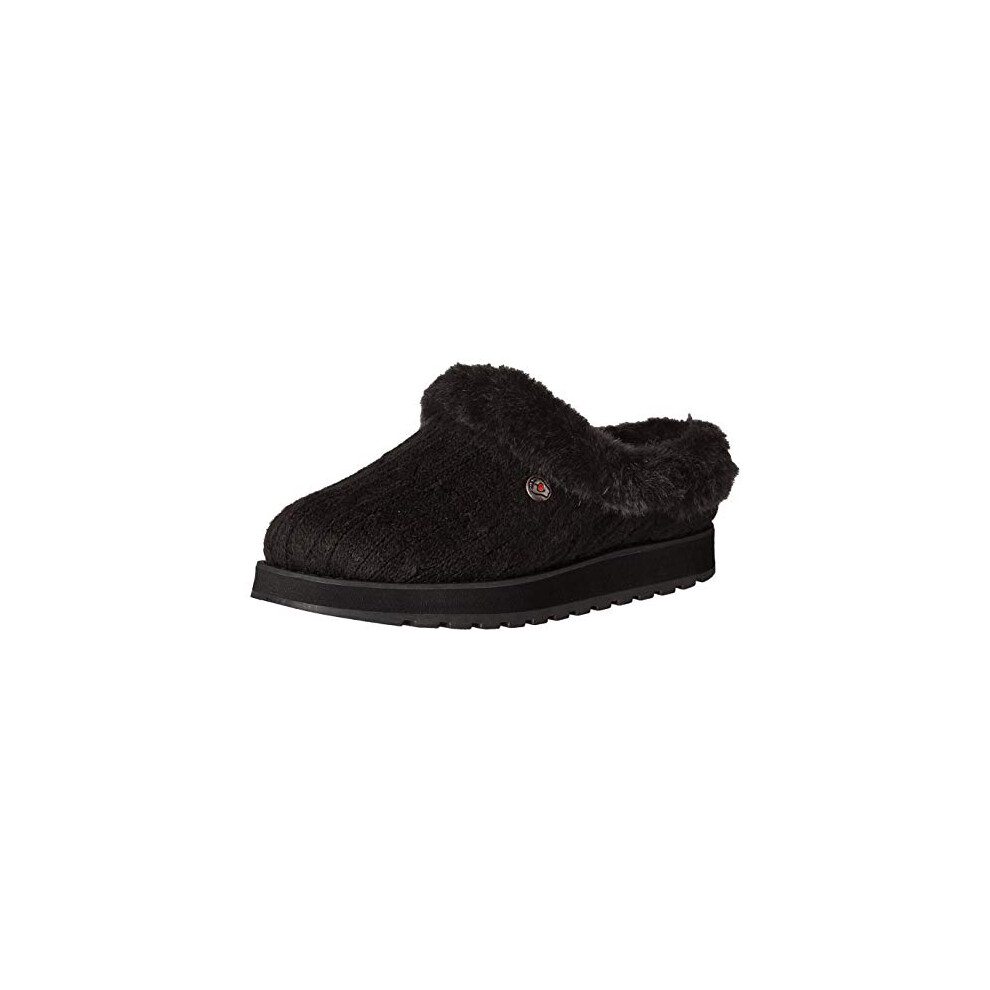 Skechers BOBS Women's Keepsakes Ice Angel Slipper  Black/Black  5