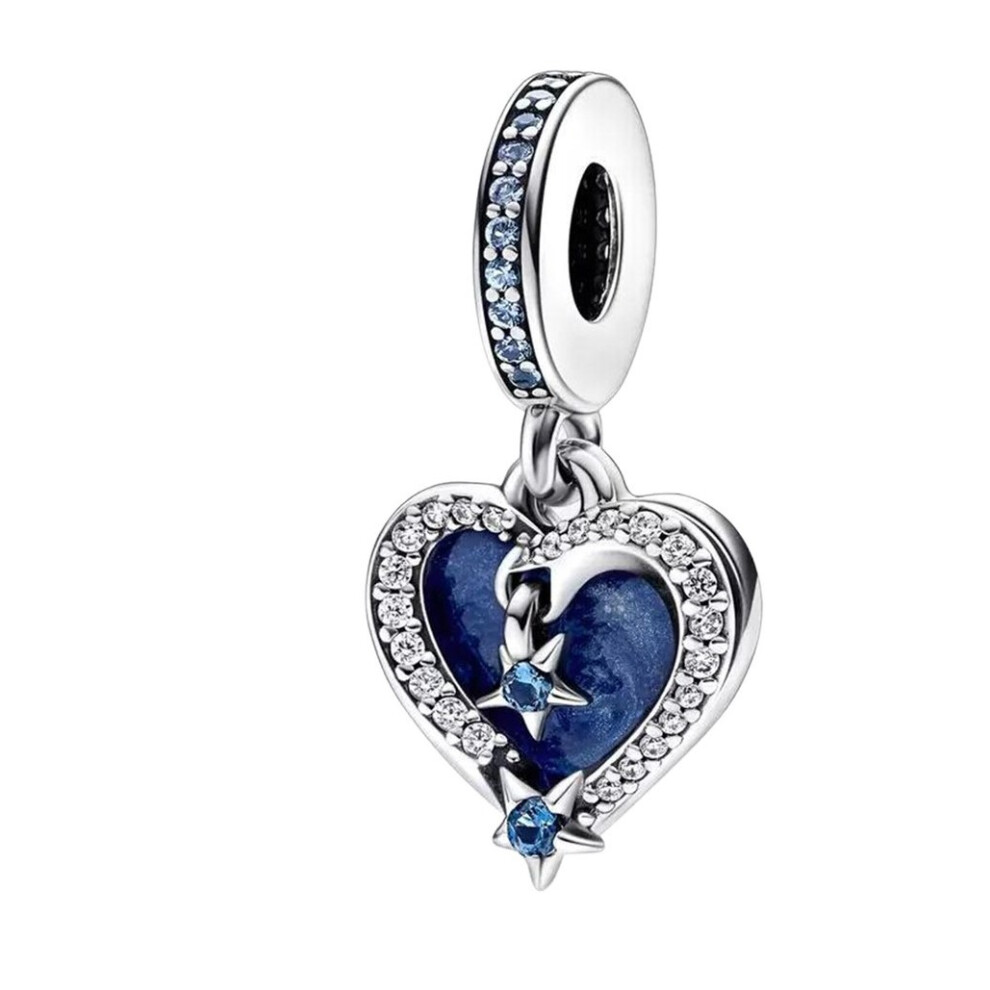 (Pandora Celestial Shooting Star dangle sterling silver charm ) 925 Sterling silver bead charm for pandora bracket