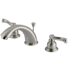 Kingston Brass KB968FL Weit verbreiteter Badezimmer-Wasserhahn, gebürstetes Nickel