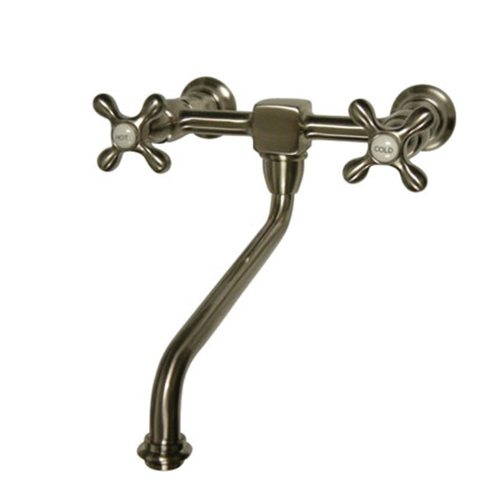 Kingston Brass KS1208AX Wall Mount Kitchen Faucet  Brushed Nickel