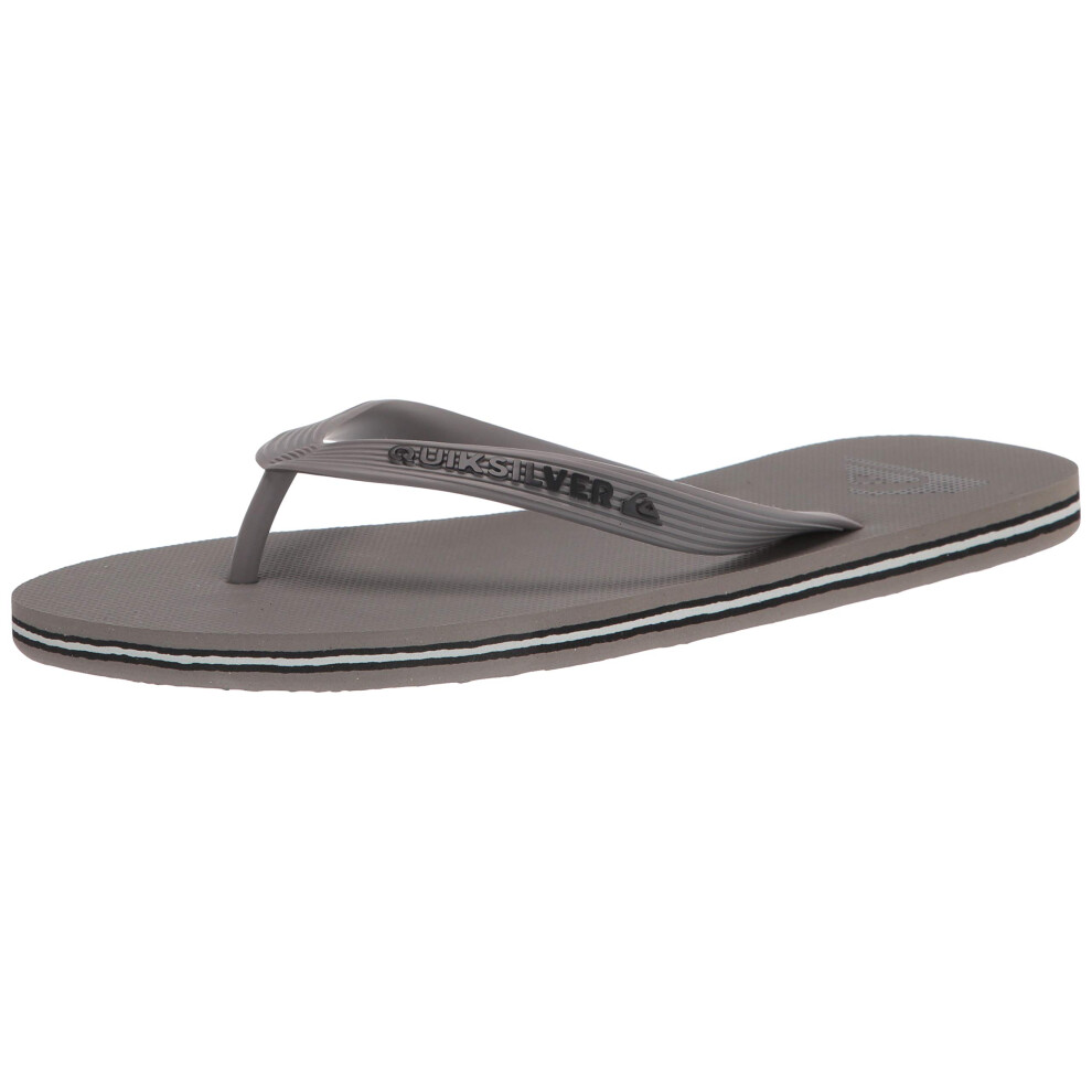 Quiksilver Mens Molokai 3 Point Flip Flop Sandal  greygreygrey  13