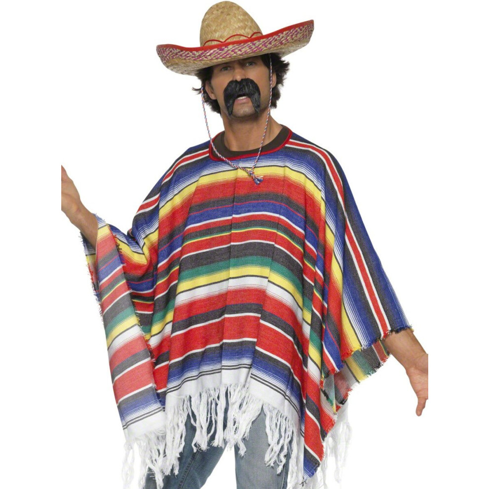 Smiffys - 21860 - Adult Poncho Costume - Size - One Size Fit's All