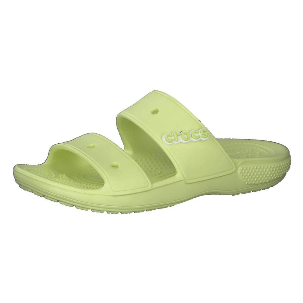 crocs Unisex classic Two-Strap Slide Sandals  Lime Zest  10 US Men