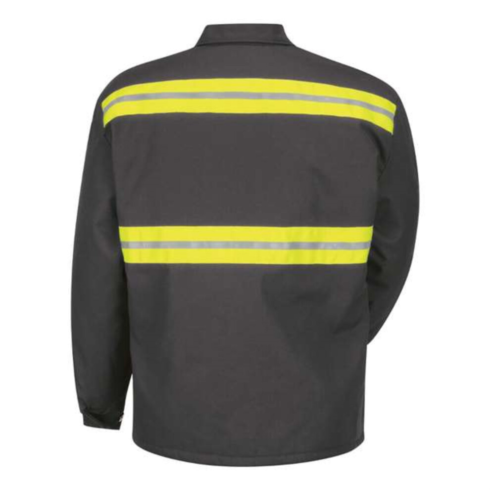 Red Kap Enhanced Visibility Perma-Lined Panel Jacket - Charcoal M
