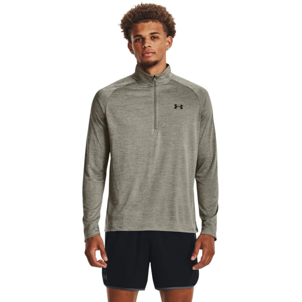 Under Armour Mens Tech 20 12 Zip  (504) grove green   Black  Small