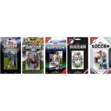 MLS Los Angeles Galaxy 5 Verschillende Gelicentieerde Trading Card Team Sets