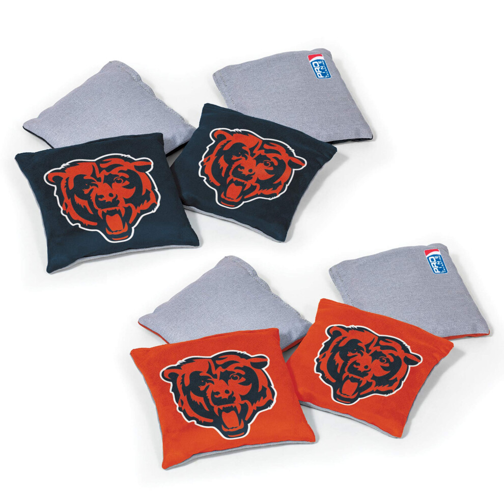 Wild Sports NFL Chicago Bears 8pk Dual Sided Bean Bags  Team Color