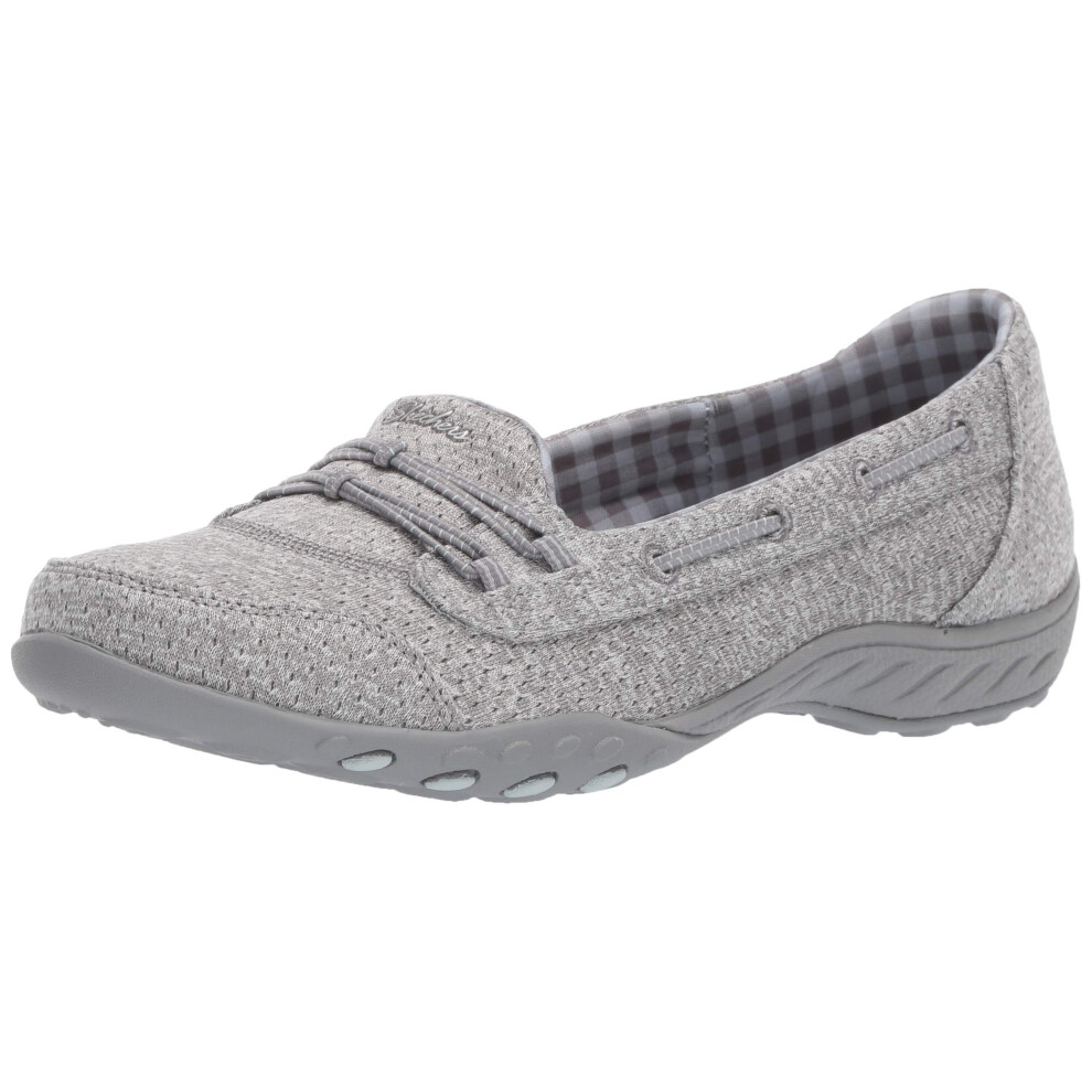 Skechers Women's Breathe Easy-Good Influence Sneaker  Grey  5 M US