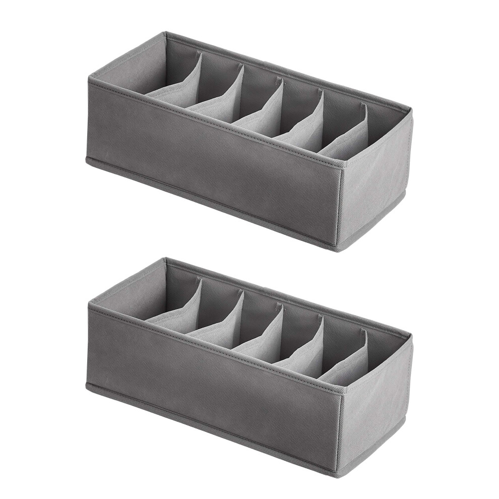 Amazon Basics Underwear Dresser Drawer Organizers  Pack of 2  gray