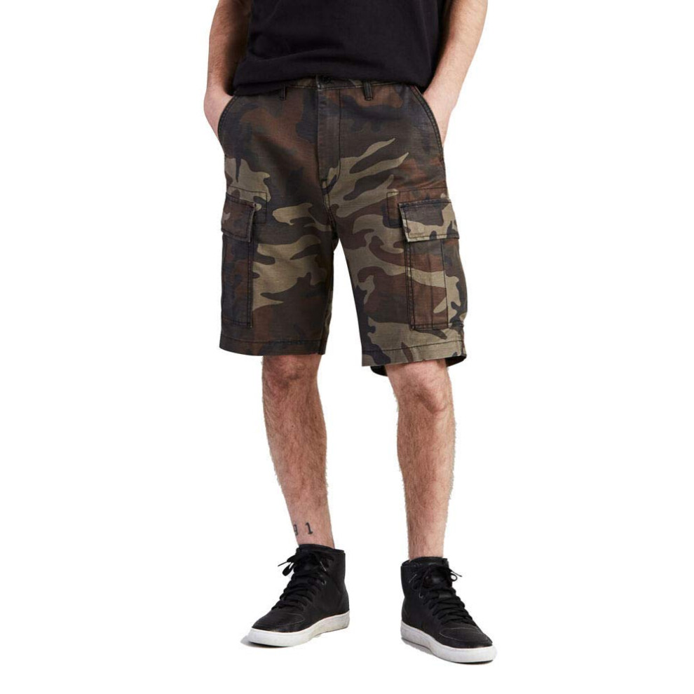 Levis Mens Regular carrier cargo Short  Dark camo - Back Satin  44