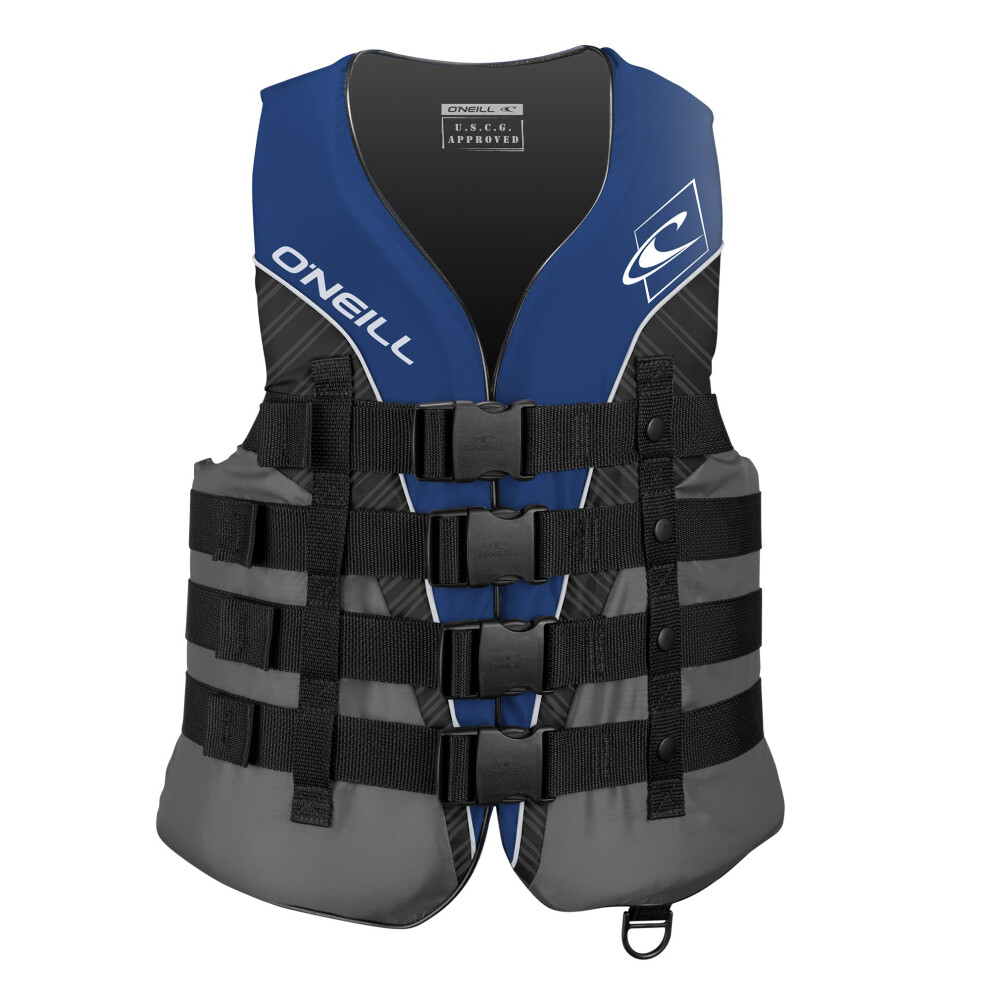 O'Neill Men's Superlite USCG Life Vest Pacific/Smoke/Black:White L