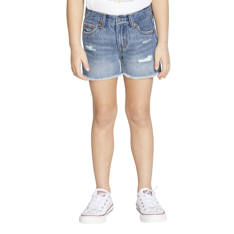 Levi's Girls' Girlfriend Fit Denim Shorty Shorts  Indigo Avenue  4