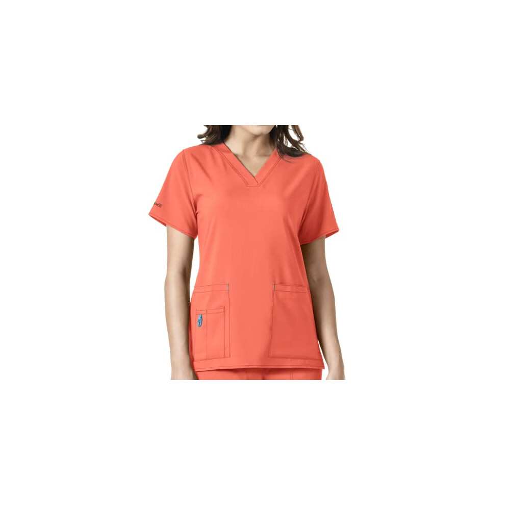 carhartt Force cross-Flex WomenAs V-Neck Tech Top - coral  X Small