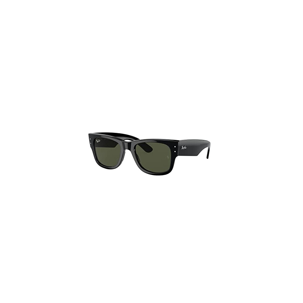 Ray-Ban Rb0840s Mega Wayfarer Square Sunglasses Blackgreen 51 Mm