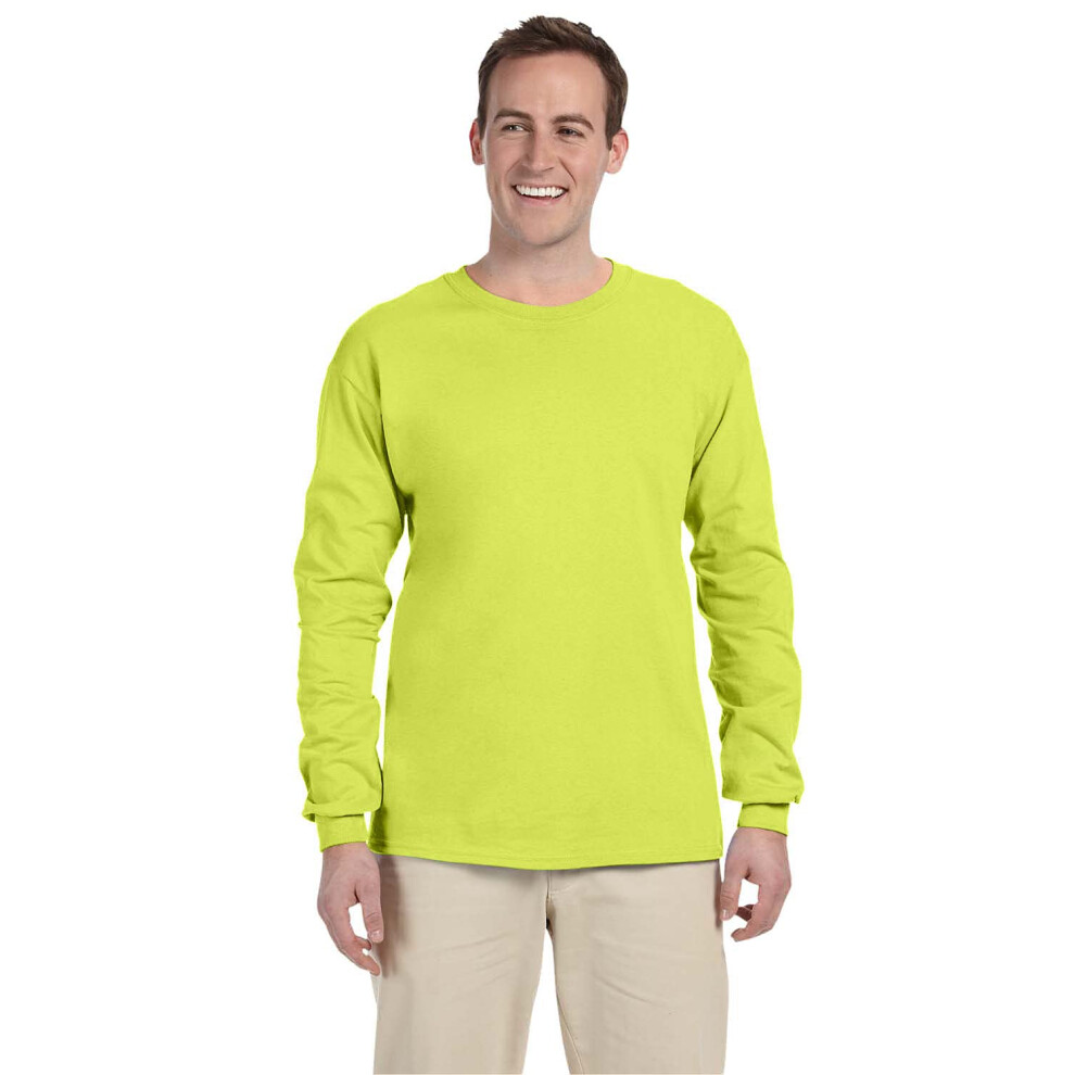 Fruit of the Loom Adult 5 oz. Long-Sleeve T-Shirt  Safety Green  M