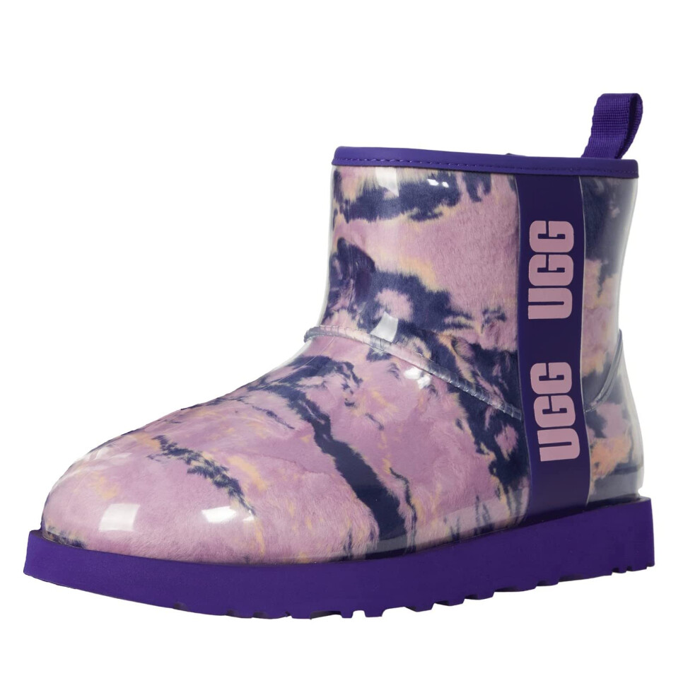 Ugg Womens classic clear Mini Marble Fashion Boot  Violet Night  5