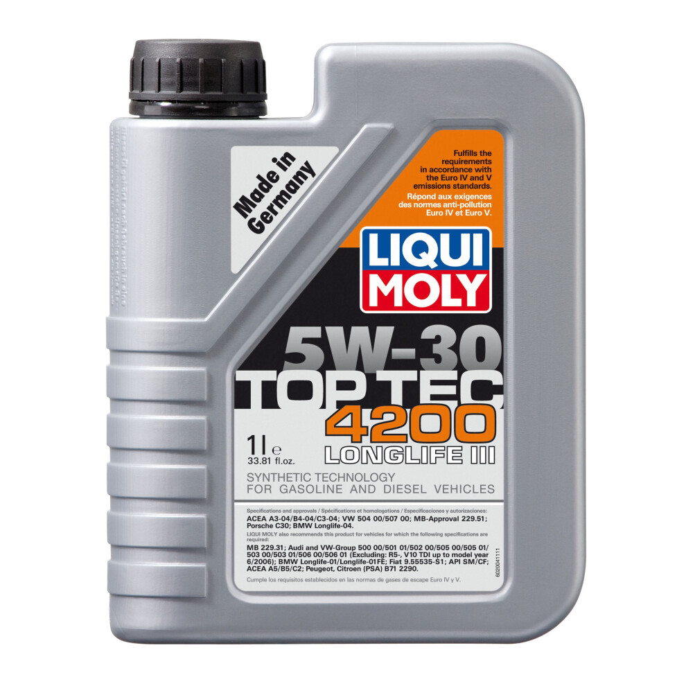 Liqui Moly (2004) Top Tec 4200 5W-30 Synthetic Motor Oil - 1 Liter