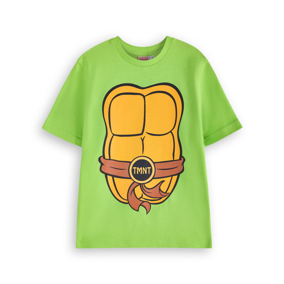 (Large) Teenage Mutant Ninja Turtles Short Sleeved T-Shirt (Mens Green)