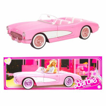 Voiture de collection Barbie The Movie Corvette d   capotable rose (HPK02)
