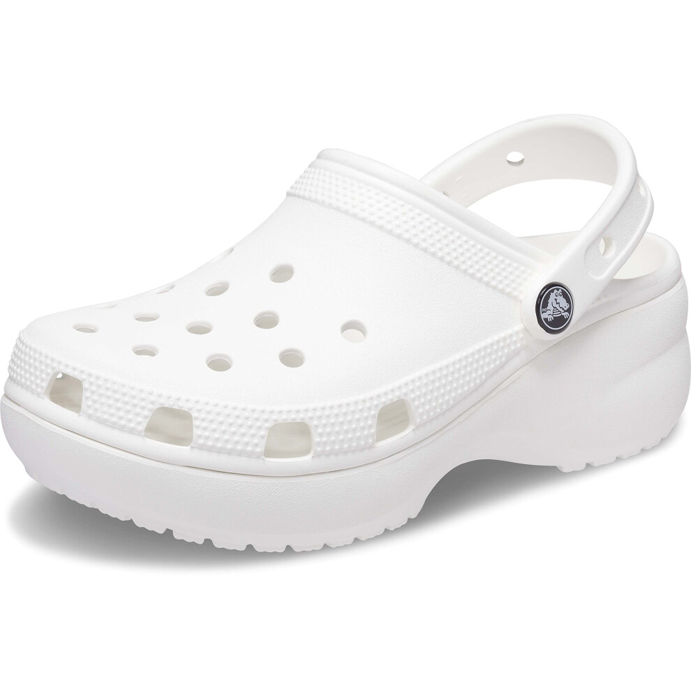 crocs Womens classic Platform clogs  Platform Shoes  White  5 Women