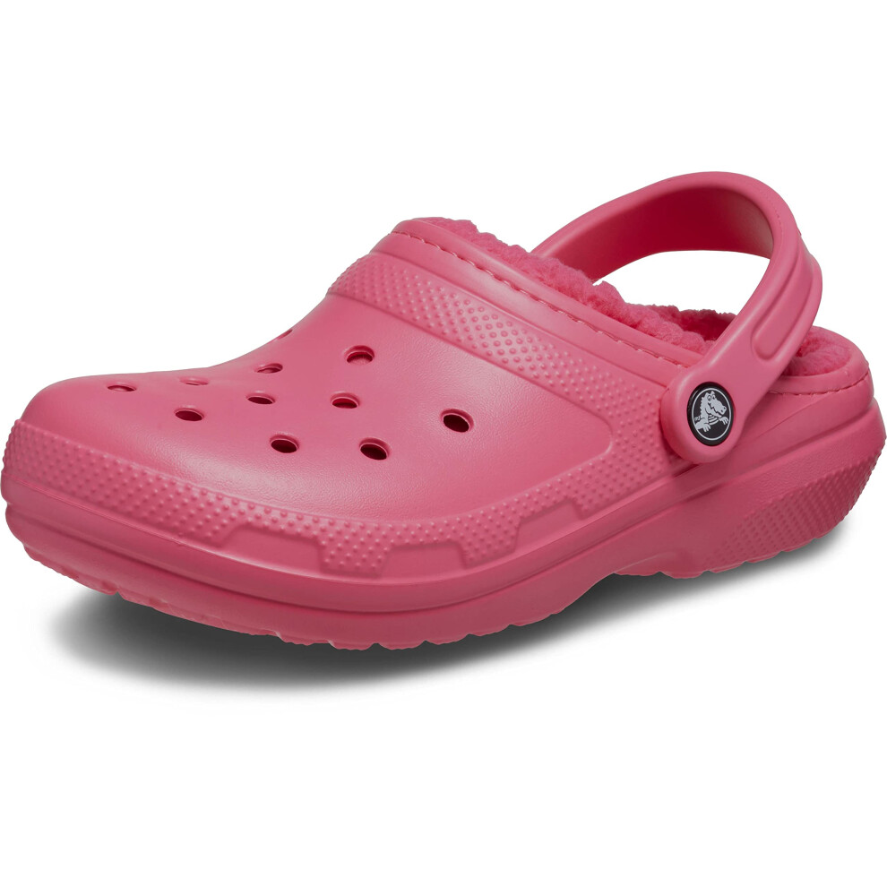 crocs Unisex classic Lined clog Hyper Pink Mens 8  Womens 10 Medium