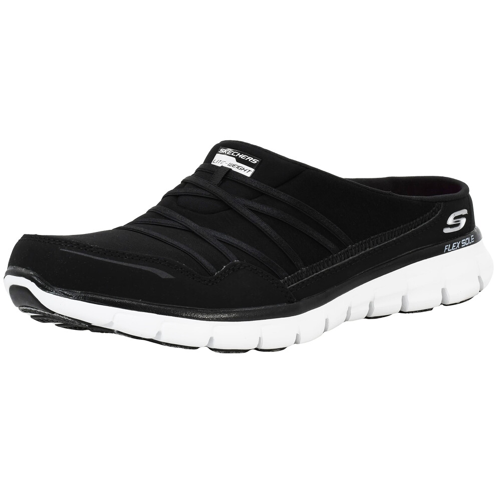 Skechers Sport Women's Air Streamer Black/White Slip-On Mule 9 M US