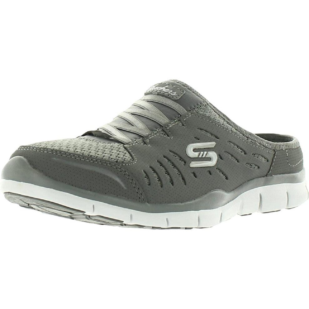 Skechers Sport Women's No Limits Grey Slip-On Mule Sneaker 8.5 M US