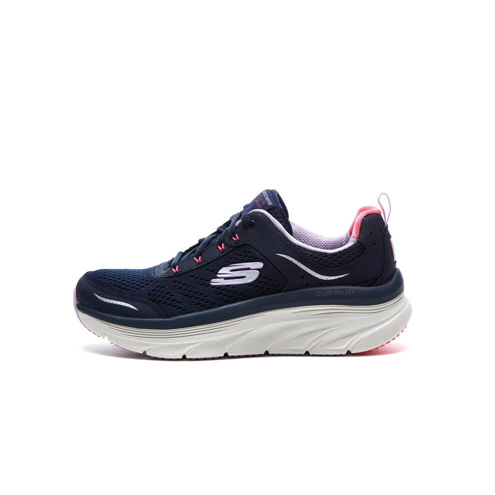 Skechers Womens Dlux Walker-Infinite Motion Sneaker NavyHot Pink 75