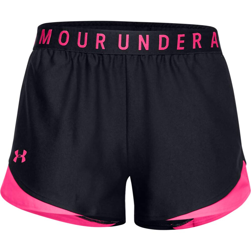 Under Armour womens Play Up 30 Shorts   Black (028)cerise   X-Large