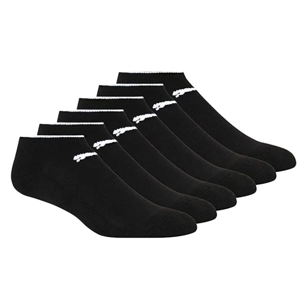 PUMA Women's 6 Pack Low Cut Socks  Black/White  9-11 US P116390-009