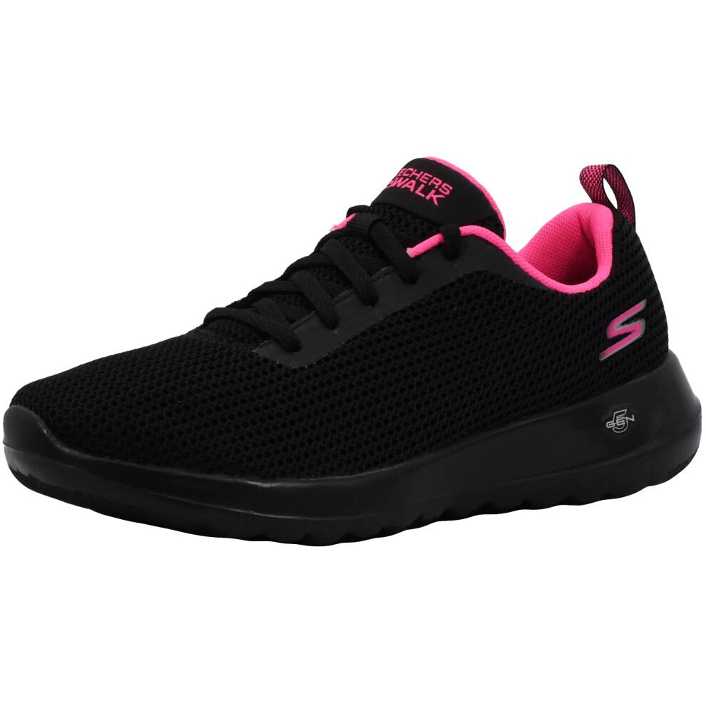 Skechers Women's Go Walk Joy Upturn Sneaker  Black/Hot Pink  8 M US