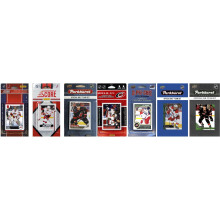 NHL Carolina Hurricanes 7 verschillende gelicentieerde ruilkaartenteamsets