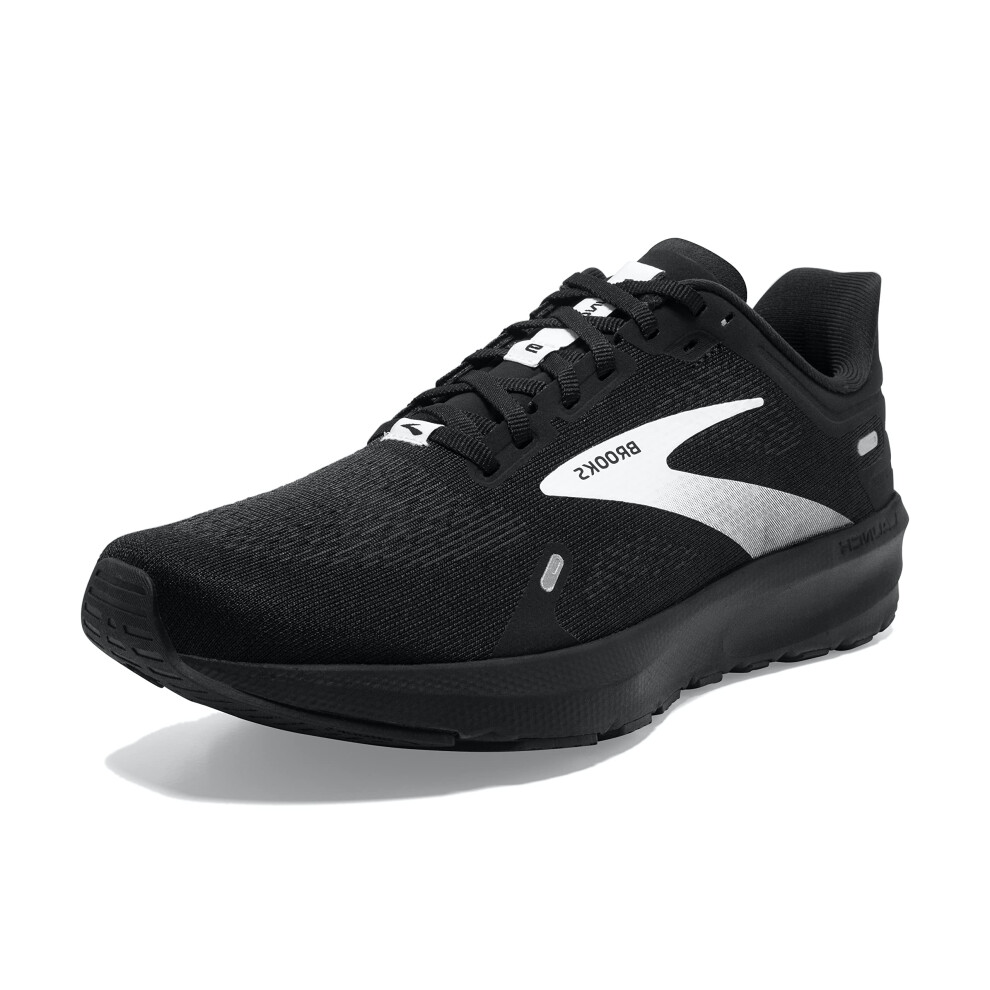 Brooks Men   s Launch 9 Neutral Running Shoe - Black/White - 9 Wide