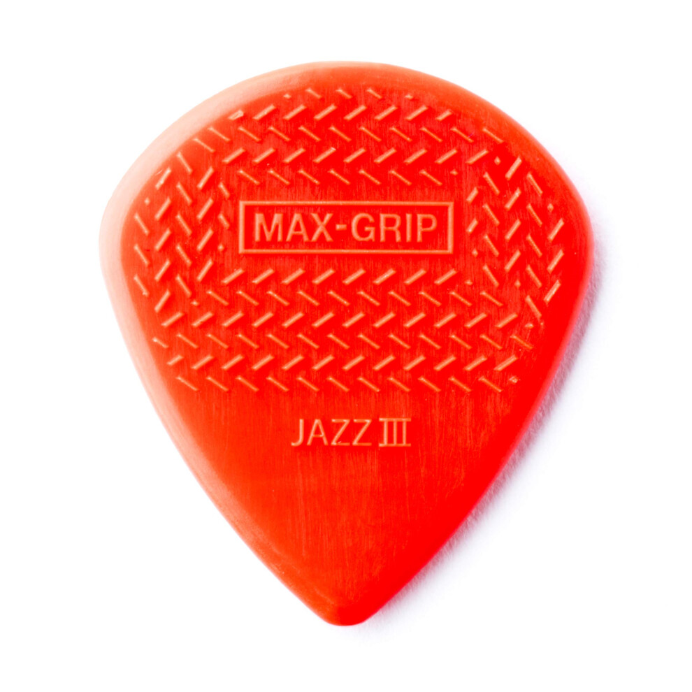 JIM DUNLOP 471P3N Max grip Jazz III Nylon guitar Picks  Red  6-Pack